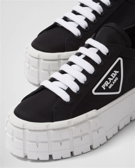 prada wheel gabardine sneakers blue|Prada double wheel platform sneaker.